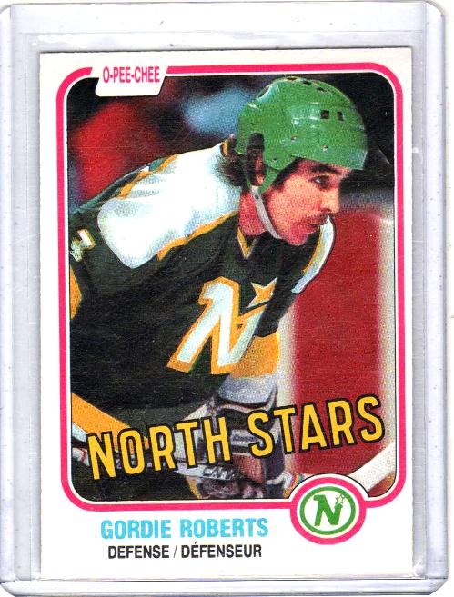 1981 O-Pee-Chee  Gordie Roberts  Card #167 - Minnesota North Stars